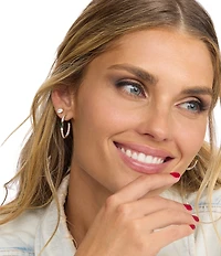 Melinda Maria Maven Rhinestone Hoop Earrings