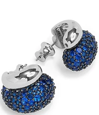 Melinda Maria Norah Loves a Pave Puffy Double Hoop Earrings