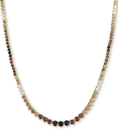 Melinda Maria Not Your Basic Graduated Ombre Tennis Necklace