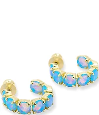 Melinda Maria Oh She Fancy Blue Opal Hoop Earrings
