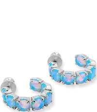 Melinda Maria Oh She Fancy Blue Opal Hoop Earrings