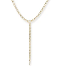 Melinda Maria Pave Serpent Lariat Necklace