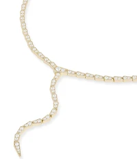 Melinda Maria Pave Serpent Lariat Necklace