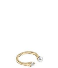 Melinda Maria Perfect Pearl Open Band Ring