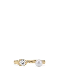 Melinda Maria Perfect Pearl Open Band Ring