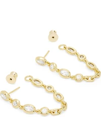 Melinda Maria She's a Boss Front Back Linear Earrings