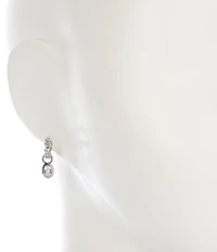 Melinda Maria She's a Boss Huggie Hoop Drop Earrings