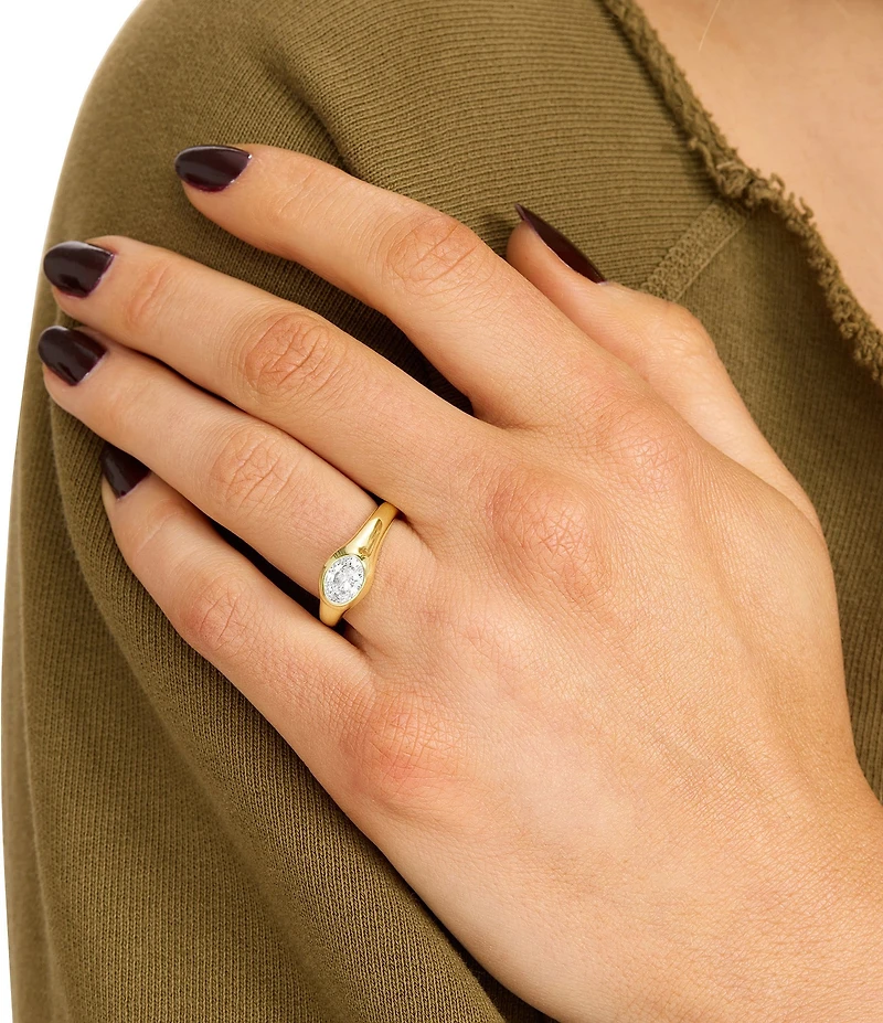 Melinda Maria She's a Boss Signet Band Ring