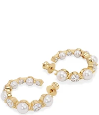 Melinda Maria She's An Icon Resin Pearl Small Hoop Earrings