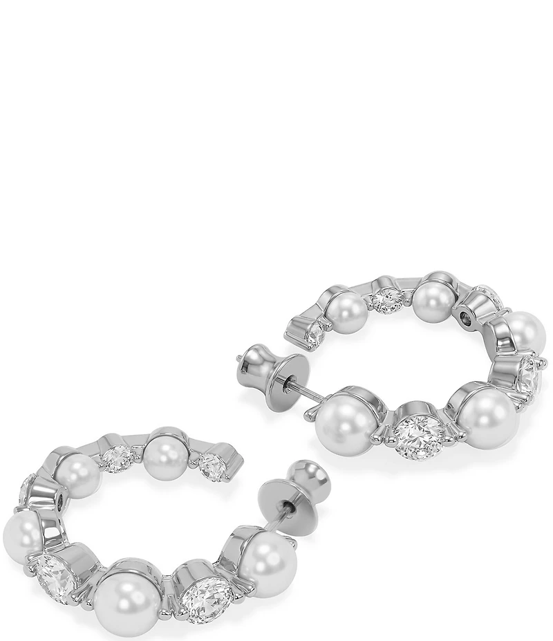 Melinda Maria She's An Icon Resin Pearl Small Hoop Earrings