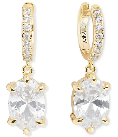 Melinda Maria She's On Point Huggie Hoop Drop Earrings