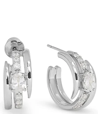 Melinda Maria She's On Point Lasso Huggie Hoop Earrings