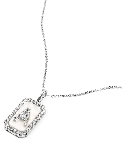 Melinda Maria Silver Initial Short Pendant Necklace