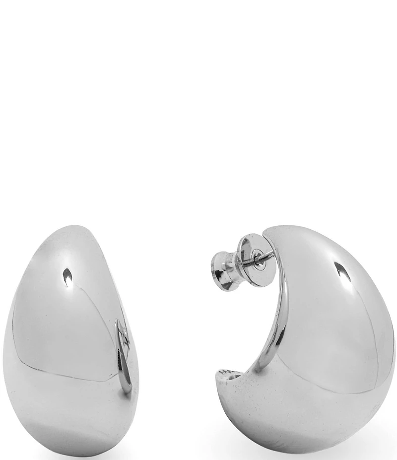 Melinda Maria So Smooth Puffy Teardrop Hoop Earrings