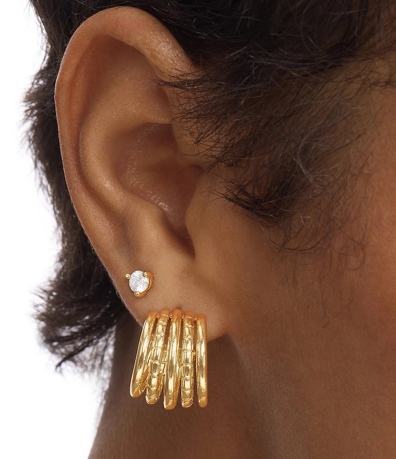 Melinda Maria Talon 5 Row Hoop Earrings