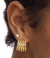 Melinda Maria Talon 5 Row Hoop Earrings