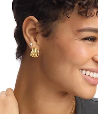 Melinda Maria Talon 5 Row Hoop Earrings