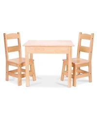 Melissa & Doug Child-Size Hardwood Table & 2 Chairs Set