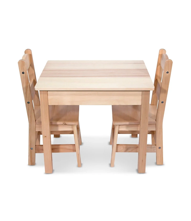 Melissa & Doug Child-Size Hardwood Table & 2 Chairs Set