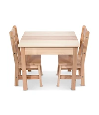 Melissa & Doug Child-Size Hardwood Table & 2 Chairs Set