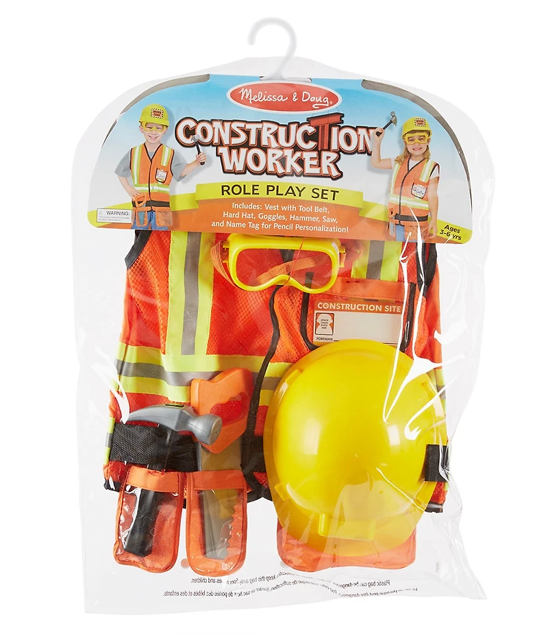 Melissa & Doug Construction Worker Dress-Up Costume