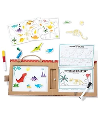 Melissa & Doug Play, Draw, Create Reusable Drawing & Magnet Kit - Dinosaurs