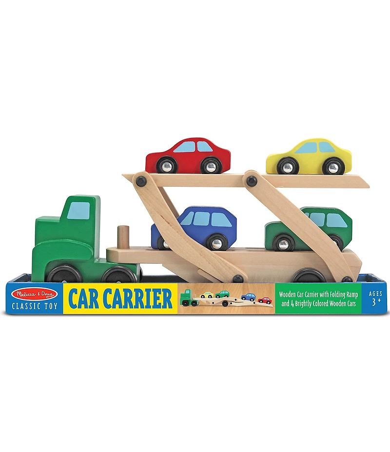 Melissa & Doug Wooden Car Carrier Set