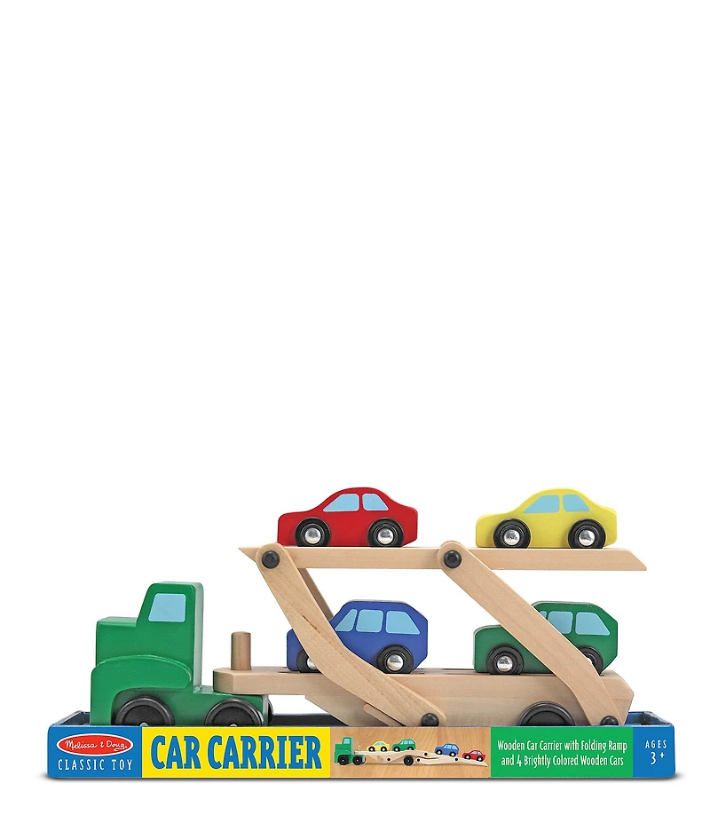 Melissa & Doug Wooden Car Carrier Set