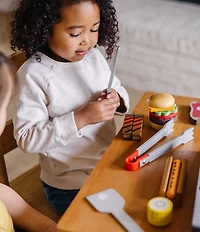 Melissa & Doug Wooden Grill & Serve BBQ Set