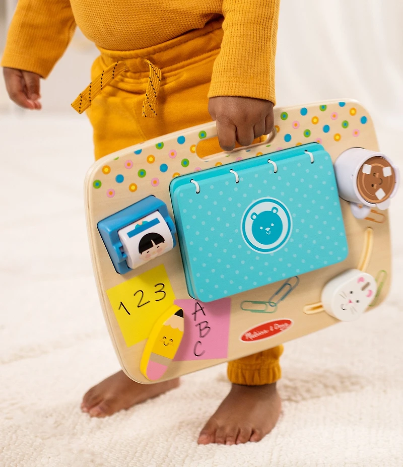 Melissa & Doug Wooden Work & Play Desktop Activity Board