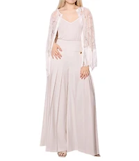 MELLODAY Burnout Semi-Sheer Fringe Poncho Cape