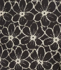 MELLODAY Coordinating Knit Techno Crepe Crew Neck 3/4 Puff Sleeve Peplum Top