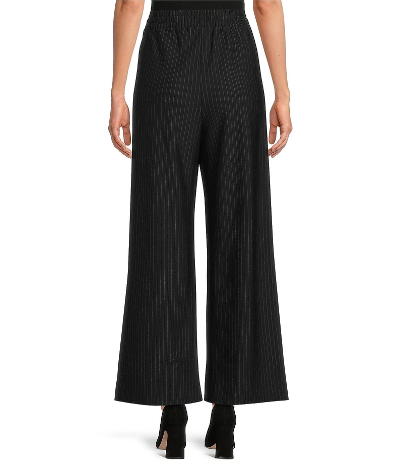 MELLODAY Coordinating Pinstripe Drawstring Waist Wide Leg Pants