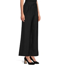MELLODAY Coordinating Pinstripe Drawstring Waist Wide Leg Pants