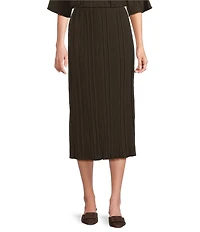 MELLODAY Coordinating Plisse Sheath Midi Skirt