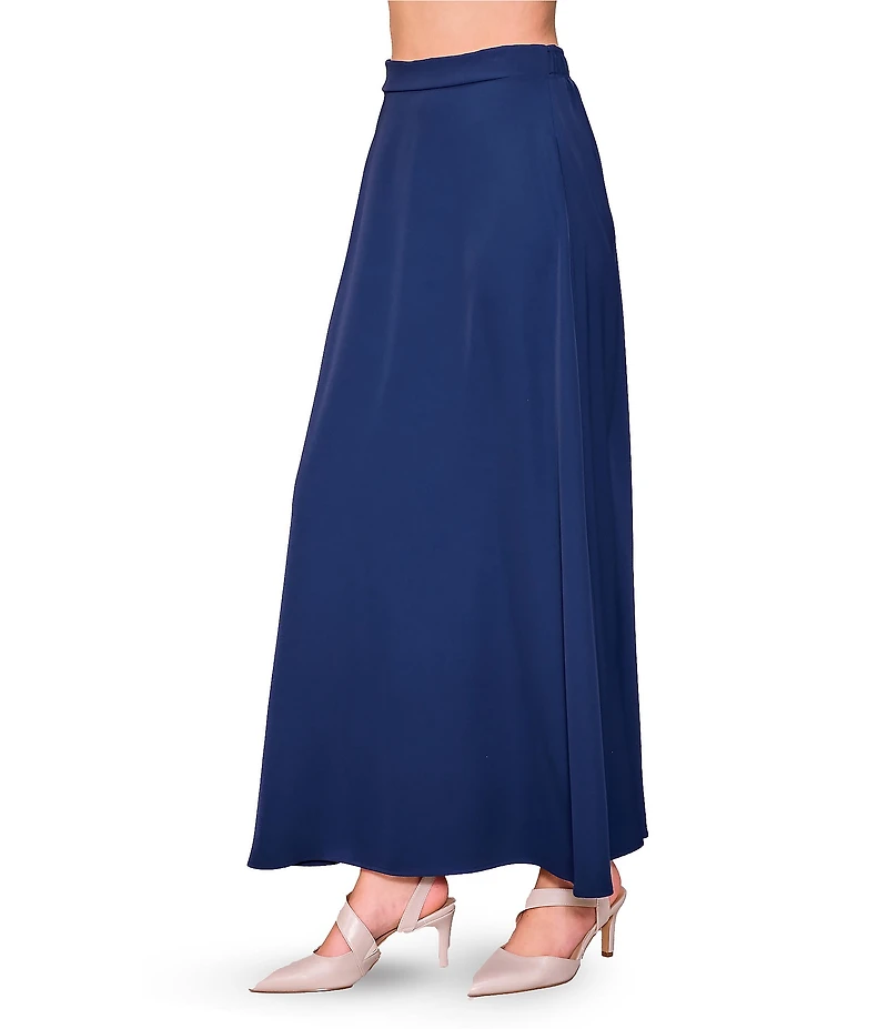 MELLODAY Crepe A-Line Maxi Skirt