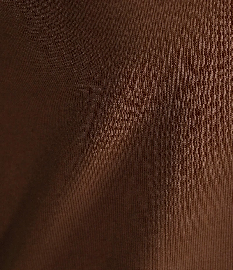 MELLODAY Mock Neck Elbow Sleeve Fitted Top