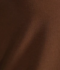 MELLODAY Mock Neck Elbow Sleeve Fitted Top