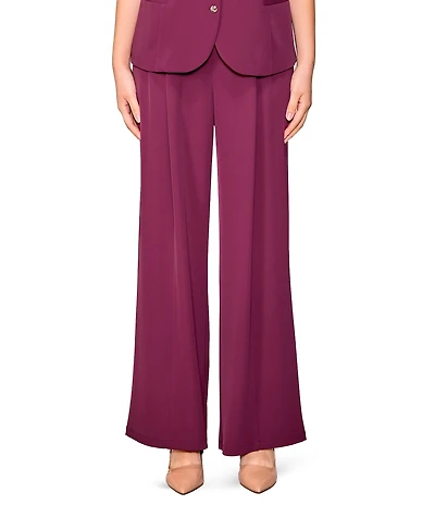 MELLODAY Pleated Straight Leg Pull-On Pants