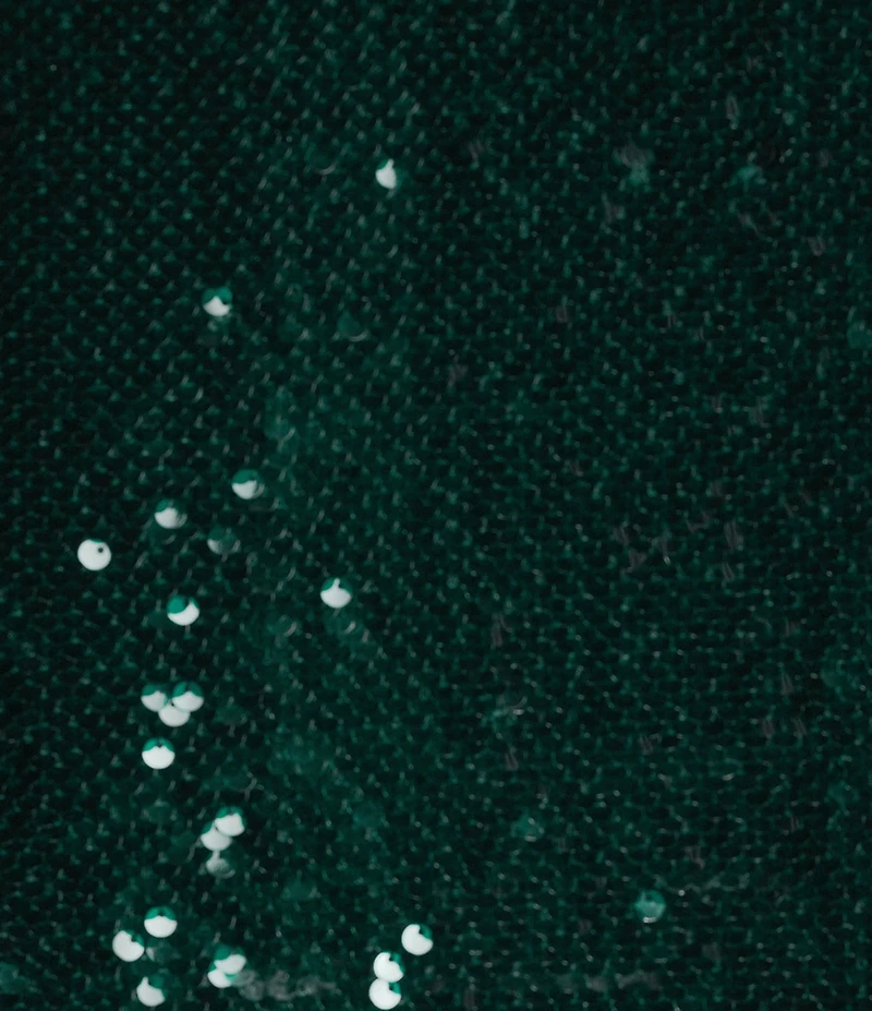 MELLODAY Sequin V-Neck Short Dolman Sleeve Blouse