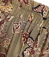 MELLODAY Coordinating Woven Print A-Line Maxi Length Skirt