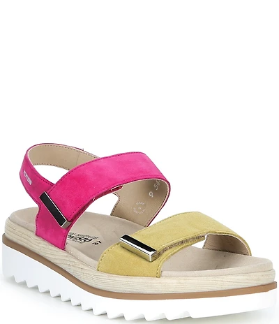 Mephisto Dominica Leather Wedge Platform Sandals