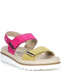 Mephisto Dominica Leather Wedge Platform Sandals