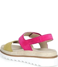 Mephisto Dominica Leather Wedge Platform Sandals