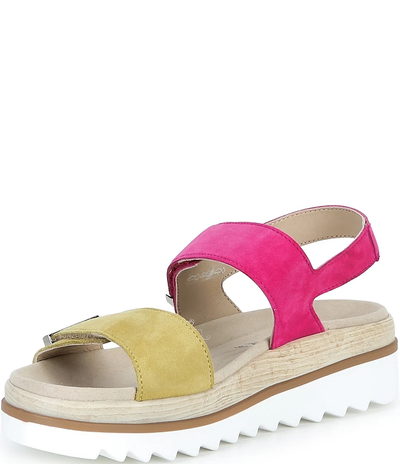 Mephisto Dominica Leather Wedge Platform Sandals