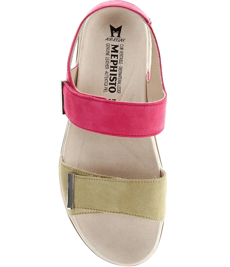 Mephisto Dominica Leather Wedge Platform Sandals