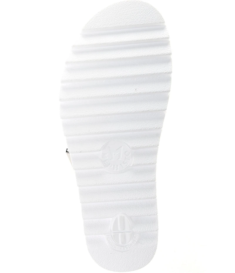 Mephisto Dominica Leather Wedge Platform Sandals