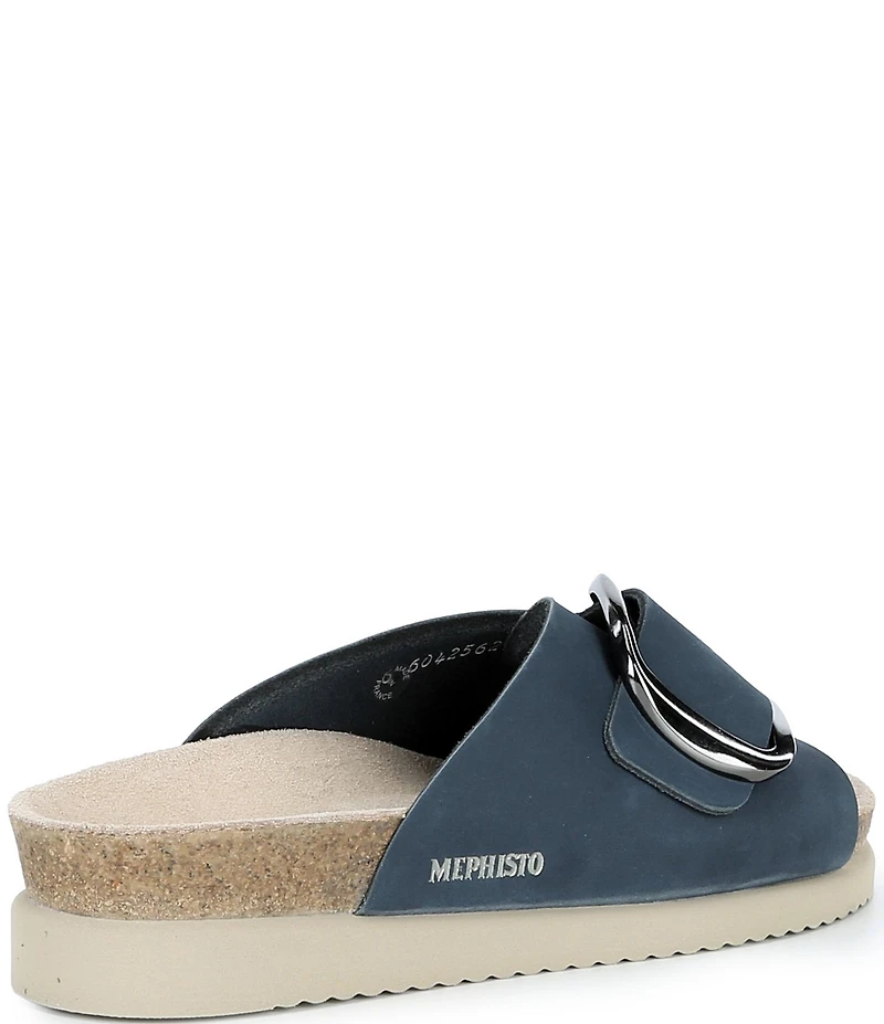 Mephisto Hariana Nubuck Buckle Slide Sandals