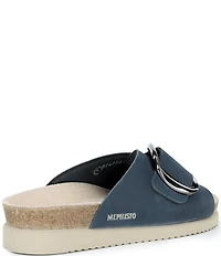 Mephisto Hariana Nubuck Buckle Slide Sandals