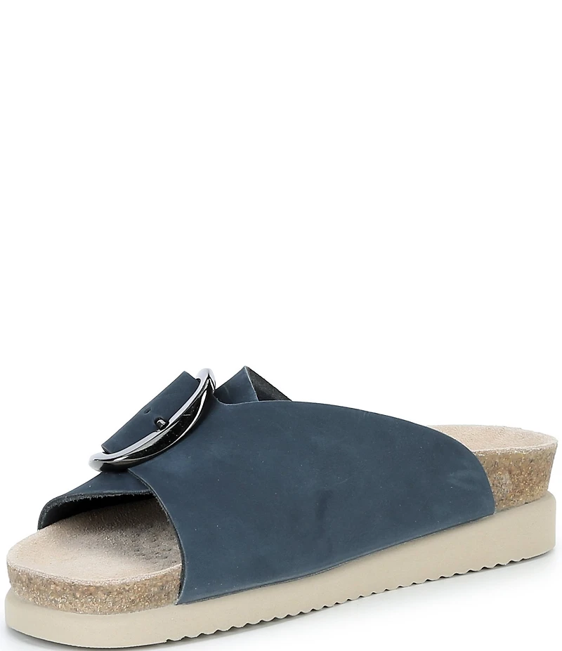 Mephisto Hariana Nubuck Buckle Slide Sandals